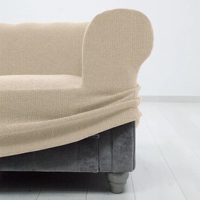 Super strečové poťahy HARMONIA smotanová taburetka (40 - 60 cm)