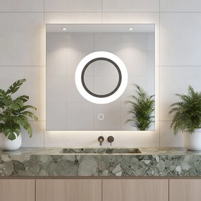 Tutumi Rea, štvorcové LED zrkadlo 60x60 s okrúhlym LED podsvietením YH-BL-12, HOM-01513