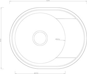 Erga HD, 1-komorový oceľový drez 570x450x160 mm s krátkym odkvapkávačom, dekor brúsený satén, ERG-MLS-HD5745S