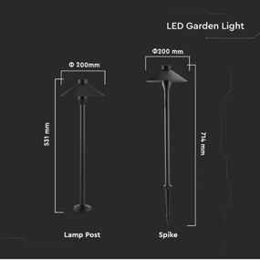 LED Vonkajšia lampa GARDEN LED/7W/230V 3000K IP65
