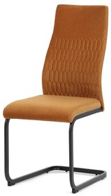 Židle jídelní DCL-X7018 YEL2, žlutá látka, černý kov