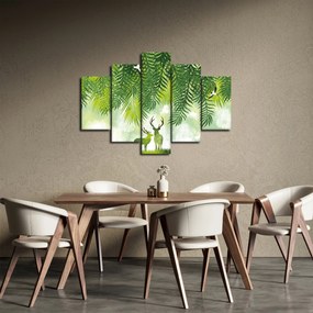Obraz - Jelene v lese (150x105 cm)