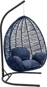 Tmavomodrá závesná stolička NARS bez stojana