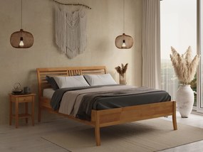 Vysoká posteľ z bukového dreva 140x200 cm Mataro Škandinávske