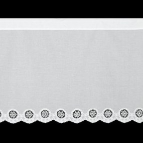 KRÁTKA ZÁCLONA NA PÁSKE LILA 150X70 CM BIELA