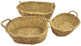 Úložný košík z morskej trávy Rozmery (cm): 37x29, v. 13, s uchy 19