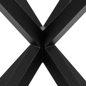 Jídelní kulatý stůl Heaven 119 cm čirý/černý