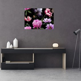 Obraz - Ilustrácie kvetov (70x50 cm)