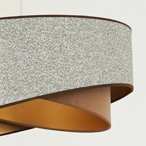 Brilagi - LED Luster na lanku LYRA 1xE27/15W/230V šedá/krémová/zlatá