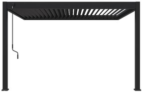 Záhradná hliníková pergola do steny 4x3 m (antracit)