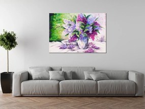 Gario Ručne maľovaný obraz Kytica farebných levandúľ Rozmery: 100 x 70 cm