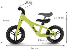 Kidwell Jogo balančný bicykel pre deti, ružový (EVA kolesá)