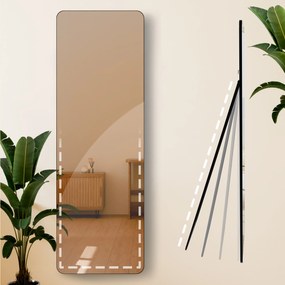 Zrkadlo Gurnee 150x50 cm - čierne matné