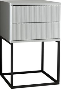 Nočný stolík s 2 zásuvkami Marle, biely