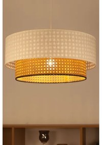 Luster na lanku NATIA 1xE27/60W/230V biela/hnedá