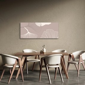 Obraz - Béžové listy N⁰1 (120x50 cm)