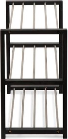 Noela Oceľový botník čierny NEX 3 poschodia