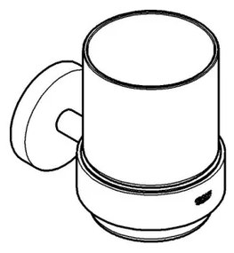 GROHE 411942430 - Sklenený pohár s držiakom START čierny