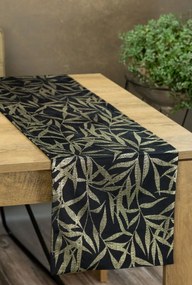 Dekorstudio Elegantný zamatový behúň na stôl BLINK 15 čierny Rozmer behúňa (šírka x dĺžka): 35x180cm