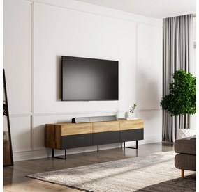 TV stolík/skrinka Sajn (dub čierny). Akcia -16%. Vlastná spoľahlivá doprava až k Vám domov. 1107722
