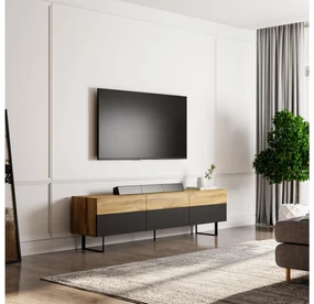 TV stolík/skrinka Sajn (dub čierny). Vlastná spoľahlivá doprava až k Vám domov. 1107722
