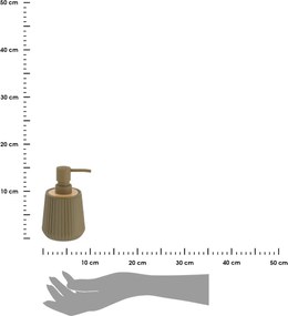 Dávkovač mydla Roza, olivová/s drevenými prvkami, 250 ml