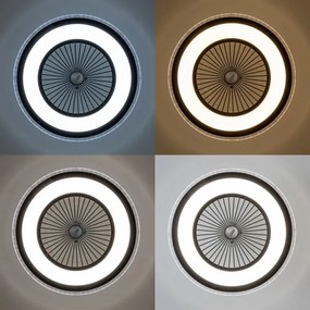 Brilagi - LED Stmievateľné svietidlo s ventilátorom RONDA LED/48W/230V čierna + DO