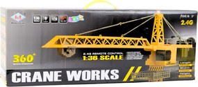 LEAN Toys Žeriav Diaľkovo ovládaný RC žeriav Svetlá 360° rotácia 1:36 120 cm