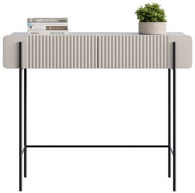 Toaletný stolík Malmi 100 cm - kašmírová / crema bianca / čierna