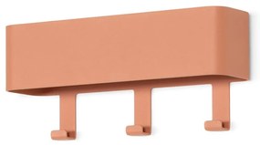 Kovový nástenný vešiak v lososovej farbe s poličkou 27 cm Dax Play – Spinder Design