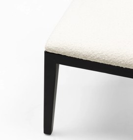 Designová jídelní židle Apulia z masivu boucle krémová