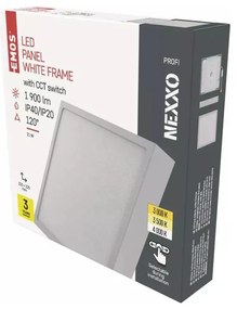Biele LED stropné svietidlo 22,5x22,5 cm Nexxo - EMOS