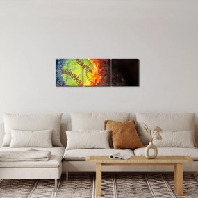 Obraz - Tenisová loptička (s hodinami) (90x30 cm)