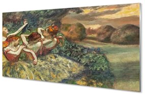 Obraz na skle Balerínky tanec v lese 100x50 cm
