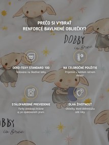 Bavlnené obliečky Renforcé - Tiny Dobby 140 × 200 cm, 70 x 90 cm