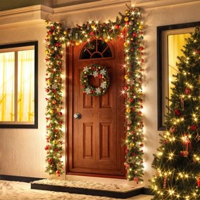 Svietiaca girlanda 80 LED / 5m s dekoráciou a diaľkové ovládanie