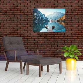 Obraz - Lode na jazere Braies (70x50 cm)