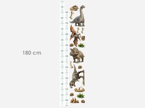 Metrové realistické dinosaury textilní prelepiteľné nálepky na stenu výška 160 cm