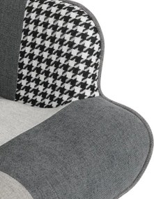 Kreslo patchwork s podnožkou AK-305B PWBK2