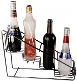 Kovový stojan na fľaše Kov