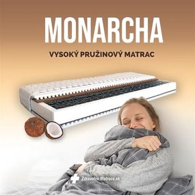 MPO MONARCHA vysoký pružinový matrac 90x200 cm Prací poťah Medico