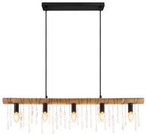 Globo 15532-5H - Luster na lanku KIRA 5xE14/40W/230V čierna/hnedá