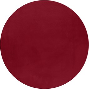 Ayyildiz, Kusový koberec Pouffy 5100 Red kruh, 200x200 (priemer) kruh, červená, obývacia izba