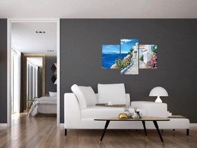 Obraz - Ulička pri mori (90x60 cm)