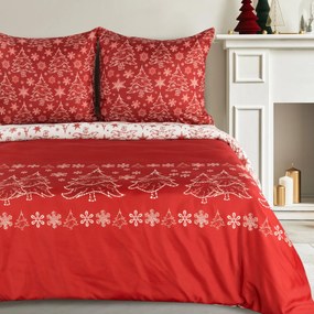 VIANOČNÉ OBLIEČKY Z MIKROVLÁKNA RUBI 200X220 CM, 2 KS 70X80 CM VZOROVANÉ