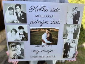 Pamätná tabuľa s textom 1 - Bez fotiek na produkte (iba text uvedený na fotke) + drevený stojan