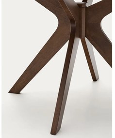 Okrúhly jedálenský stôl s doskou v dekore orechového dreva ø 120 cm Naanim – Kave Home