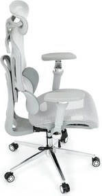 Kancelárska ergonomická stolička PORTE II — sieťovina, sivá