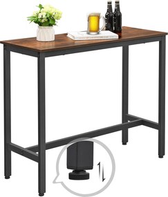Barový stôl 100 × 40 × 90 cm, hnedý a čierny