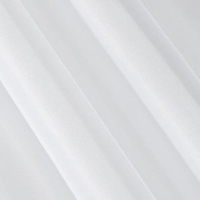 Biela záclona na krúžkoch ESEL vyrobená z hladkej lesklej látky 350x250 cm
